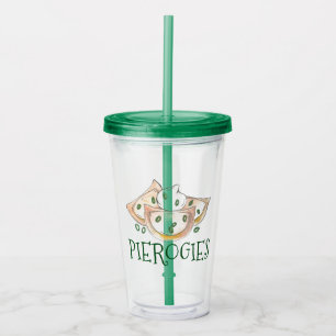 Pierogies Polish Potato Dumplings with Sour Cream Acrylic Tumbler