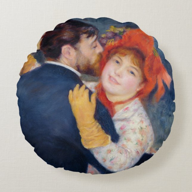 Pierre A Renoir | A Dance in the Country Round Cushion (Front)