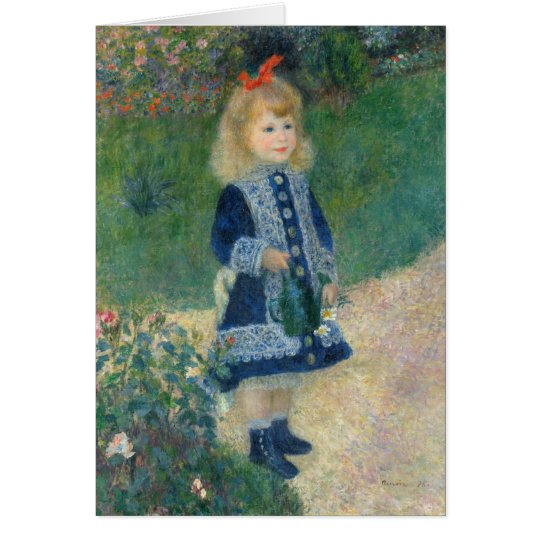 Pierre A Renoir | A Girl with a Watering Can Card