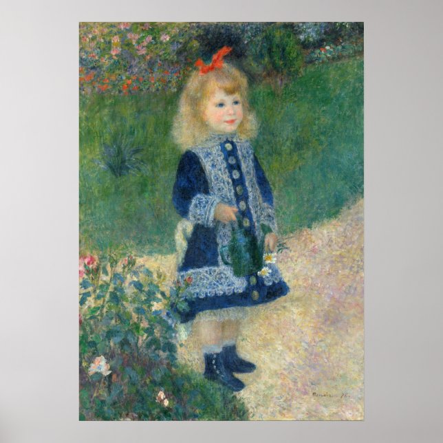 Pierre A Renoir | A Girl with a Watering Can Poster (Front)