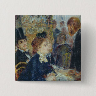 Pierre A Renoir   At the Caf� 15 Cm Square Badge