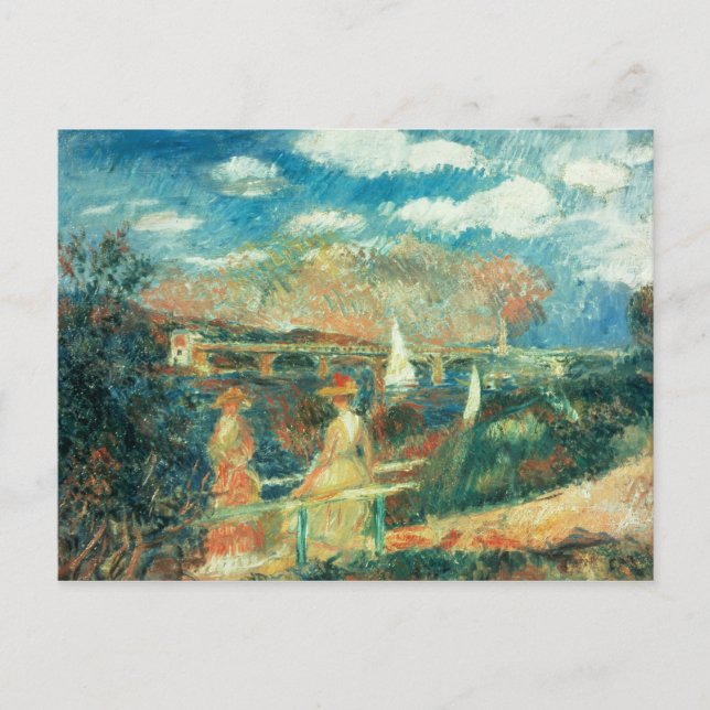Pierre A Renoir | Banks of the Seine at Argenteuil Postcard (Front)