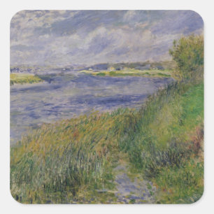 Pierre A Renoir Banks of the Seine, Champrosay Square Sticker