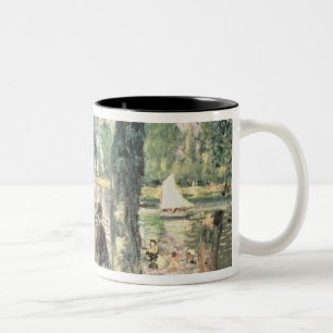 Pierre A Renoir   Bathing on the Seine Two-Tone Coffee Mug
