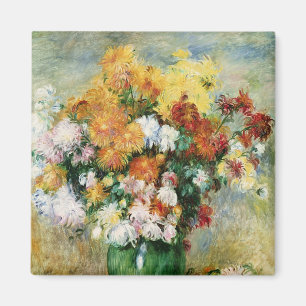 Pierre A Renoir Bouquet of Chrysanthemums Magnet