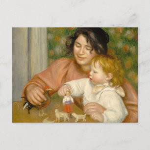 Pierre A Renoir Child with Toys Postcard