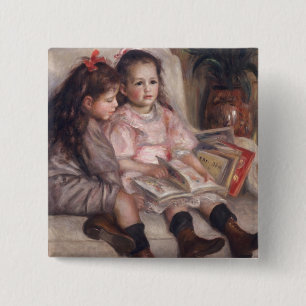 Pierre A Renoir Children Of Martial Caillebotte 15 Cm Square Badge
