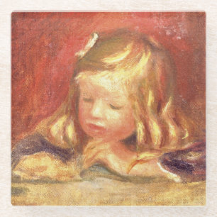 Pierre A Renoir Coco at the Table Glass Coaster