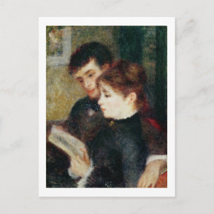 Pierre A Renoir Couple Reading Postcard