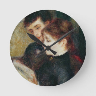 Pierre A Renoir Couple Reading Round Clock