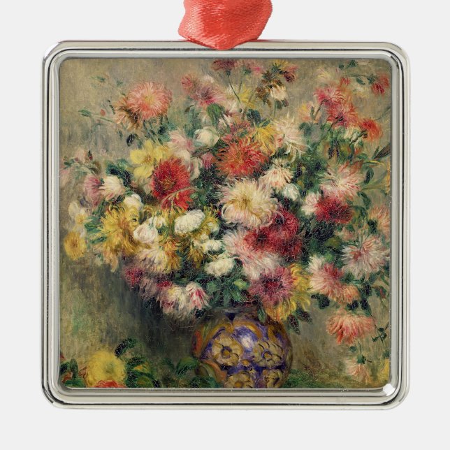 Pierre A Renoir | Dahlias Metal Ornament (Front)