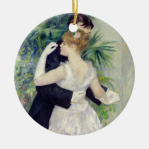 Pierre A Renoir   Dance in the City Ceramic Ornament