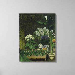 Pierre A Renoir Flowers in a Greenhouse Canvas Print
