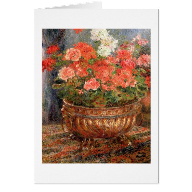 Pierre A Renoir | Geraniums in a Copper Basin (Front)