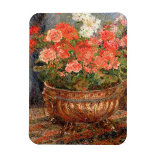 Pierre A Renoir   Geraniums in a Copper Basin Magnet