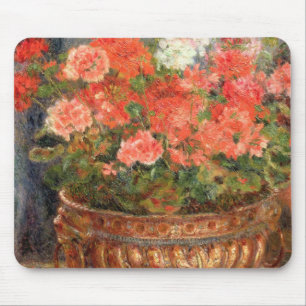 Pierre A Renoir Geraniums in a Copper Basin Mouse Pad
