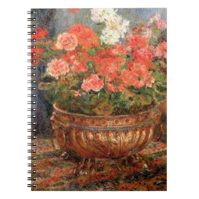 Pierre A Renoir | Geraniums in a Copper Basin Notebook (Front)