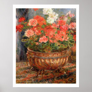 Pierre A Renoir   Geraniums in a Copper Basin Poster