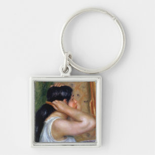 Pierre A Renoir Girl Combing her Hair Key Ring
