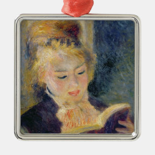 Pierre A Renoir Girl Reading Metal Ornament