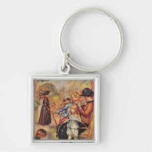 Pierre A Renoir In the Luxembourg Gardens Key Ring