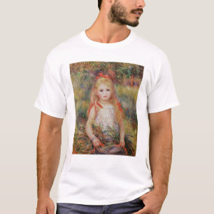 Pierre A Renoir   Little Girl Carrying Flowers T-Shirt