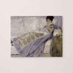 Pierre A Renoir   Madame Monet on a Sofa Jigsaw Puzzle