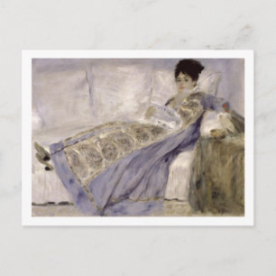 Pierre A Renoir   Madame Monet on a Sofa Postcard
