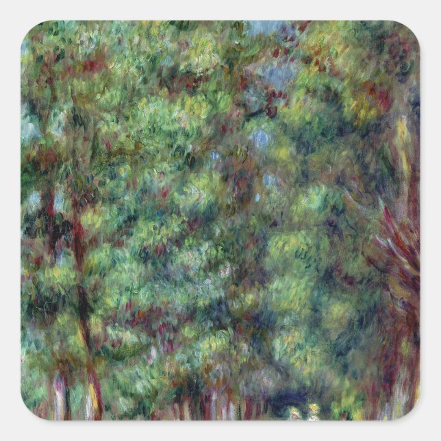 Pierre A Renoir | Path in a Wood Square Sticker (Front)