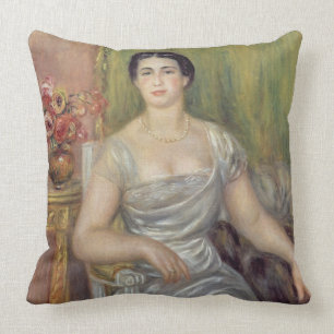 Pierre A Renoir Portrait of A. Valliere-Merzbach Cushion