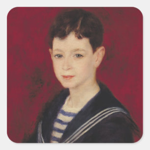 Pierre A Renoir Portrait of Fernand Halphen Square Sticker