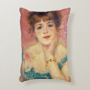 Pierre A Renoir   Portrait of Jeanne Samary Decorative Cushion