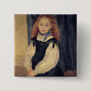 Pierre A Renoir Portrait of Mademoiselle Legrand 15 Cm Square Badge