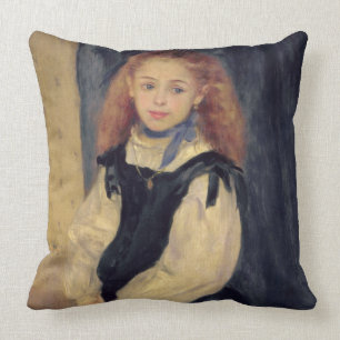 Pierre A Renoir Portrait of Mademoiselle Legrand Cushion