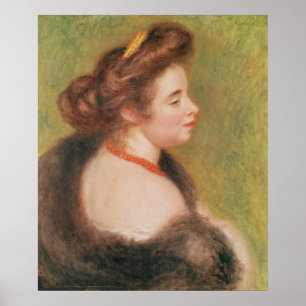 Pierre A Renoir   Portrait of Mme. Maurice Denis Poster