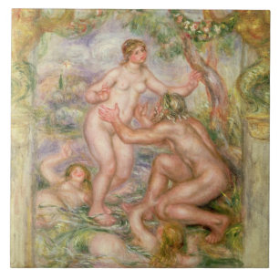 Pierre A Renoir Saone flowing into the Rhone Ceramic Tile