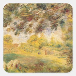 Pierre A Renoir   Spring Landscape Square Sticker