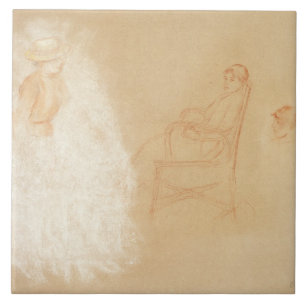 Pierre A Renoir   Studies of Women Tile