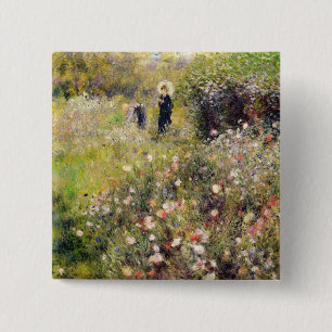 Pierre A Renoir Summer Landscape 15 Cm Square Badge