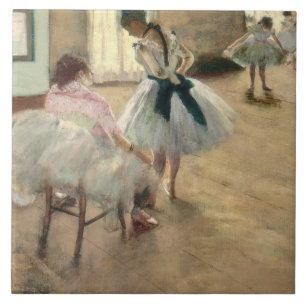 Pierre A Renoir The Dance Lesson Ceramic Tile