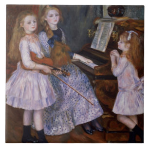 Pierre A Renoir The Daughters of Catulle Mendes Ceramic Tile
