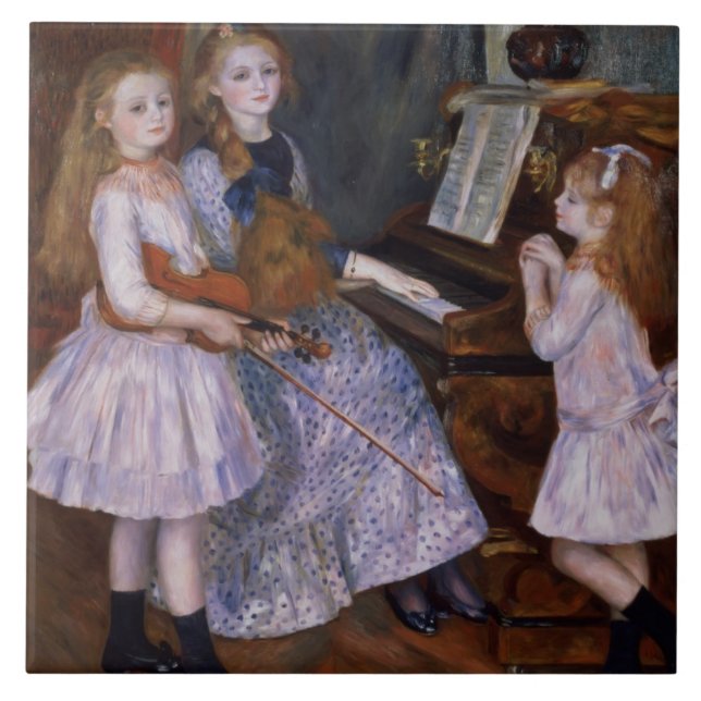 Pierre A Renoir | The Daughters of Catulle Mendes Ceramic Tile (Front)
