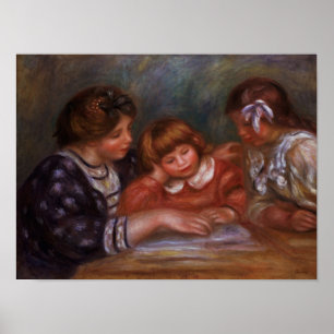 Pierre A Renoir The Lesson Poster