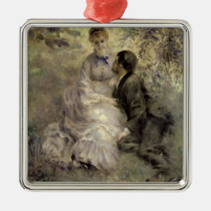 Pierre A Renoir The Lovers Metal Ornament