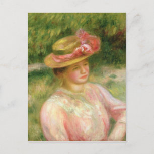 Pierre A Renoir The Straw Hat Postcard