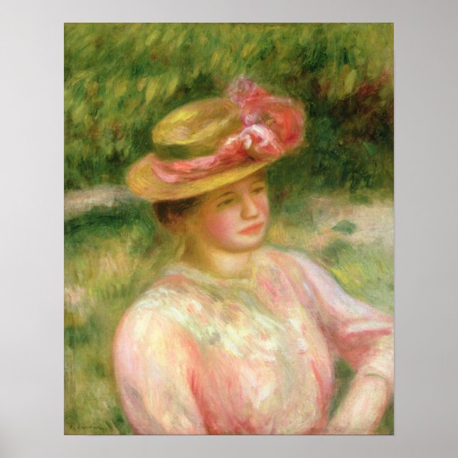 Pierre A Renoir | The Straw Hat Poster (Front)