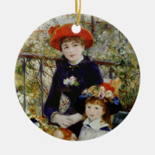 Pierre A Renoir Two Sisters, or On The Terrace Ceramic Ornament
