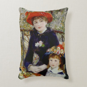 Pierre A Renoir Two Sisters, or On The Terrace Decorative Cushion