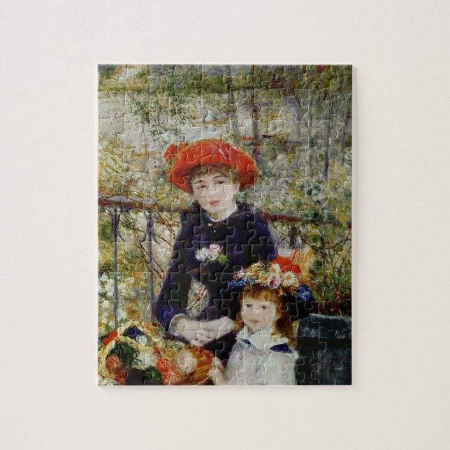 Pierre A Renoir | Two Sisters, or On The Terrace Jigsaw Puzzle (Vertical)