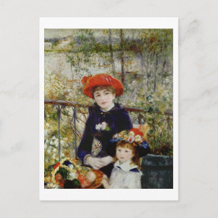 Pierre A Renoir Two Sisters, or On The Terrace Postcard